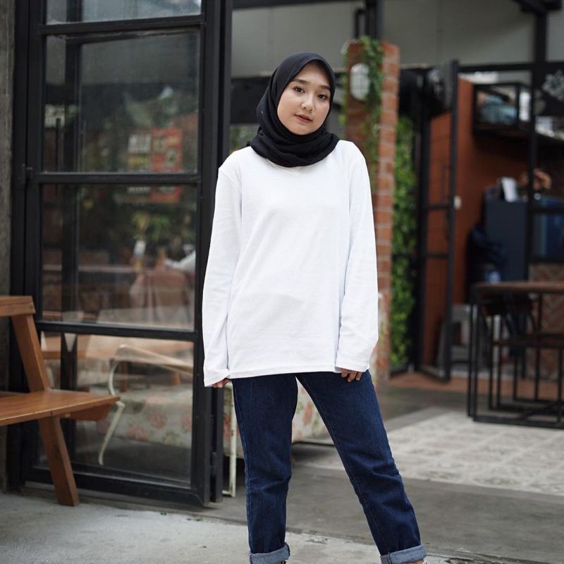 KAOS PANJANG WANITA/KAOS POLOS LENGAN PANJANG/KAOS WANITA/KAOS POLOS WANITA