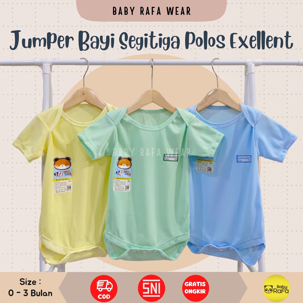 Jumper Bayi Segitiga Polos 0 - 3 Bulan Merk SNI EXCELLENT 77