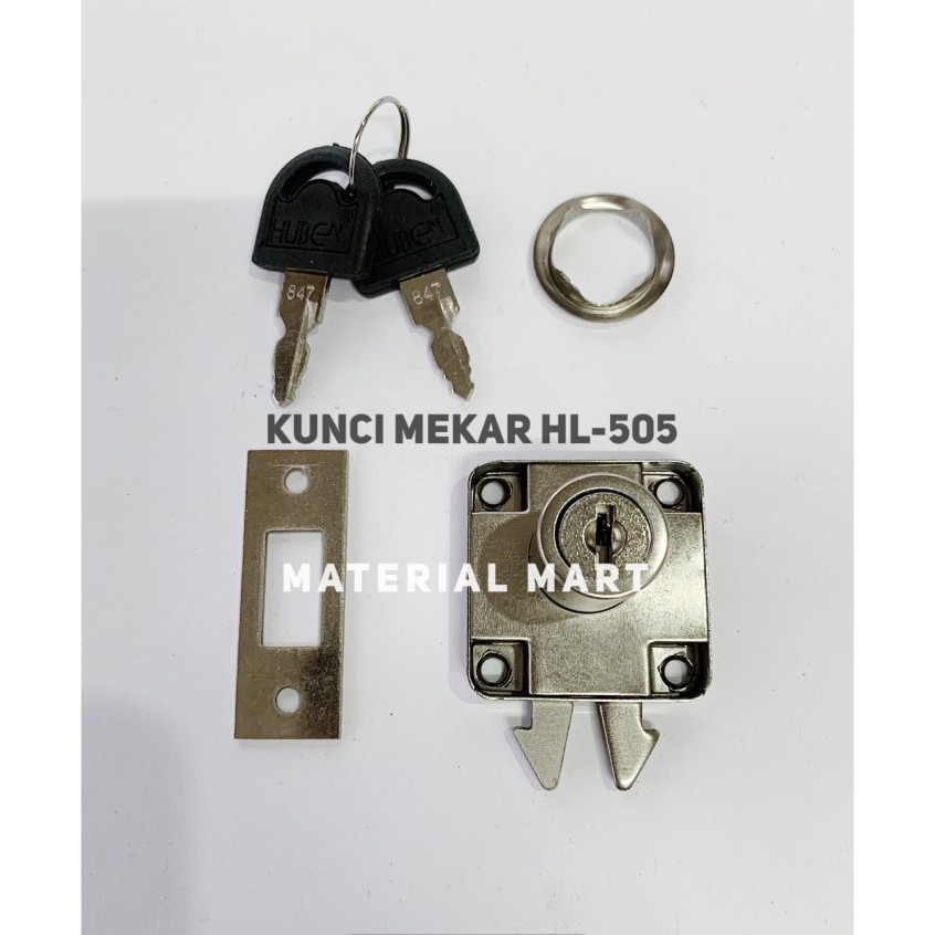 Kunci Laci Mekar Huben HL 505 | Kunci Lemari Pintu Geser | Loker Laci | Material Mart