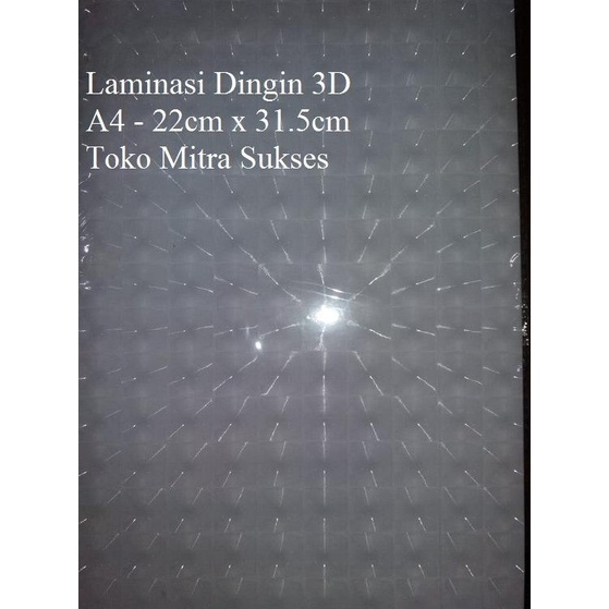 

[BISA COD] Laminasi Dingin 3D - Tiga Dimensi A4