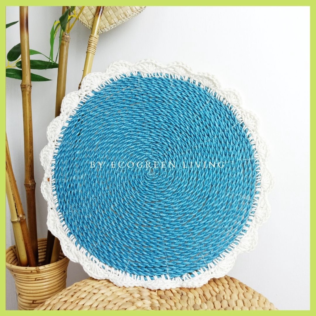 Placemat rajut / Placemat seagrass rajut macrame /placemat macrame