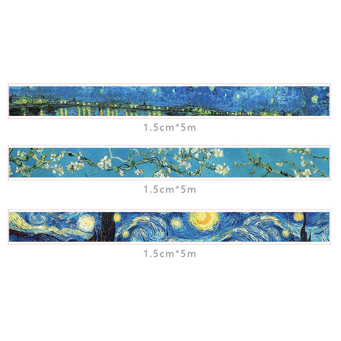 

Gilaa!!! Van Gogh Washi Masking Tape-Blue Set Berkualitas