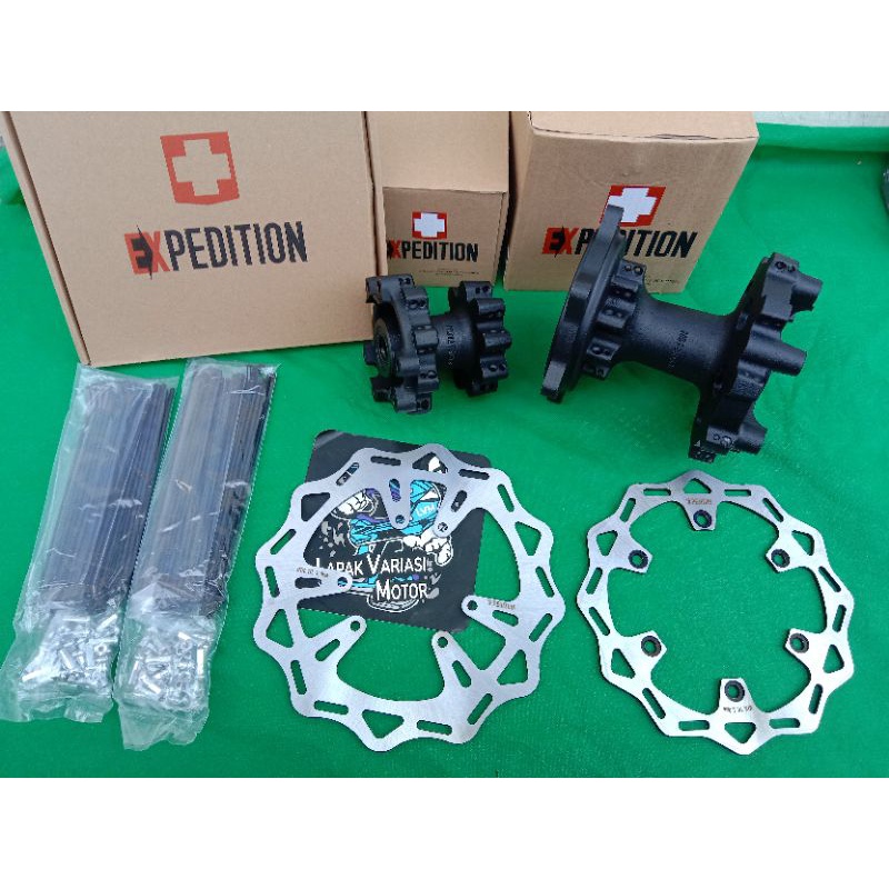 Tromol Yamahacrf 150 l Expedition Original Set Piringan & Jari Jari Tromol Depan Belakang crf 150 l 