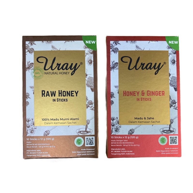 Uray Raw Honey Stick 10 x 12g