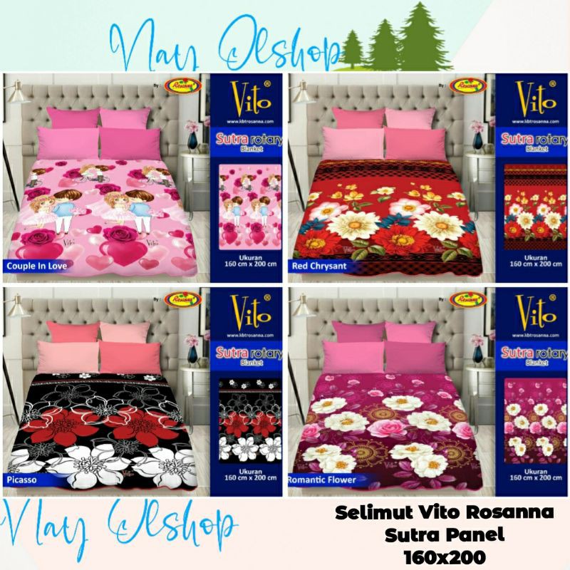 SELIMUT BULU VITO ROSANNA SUTRA PANEL 160X200