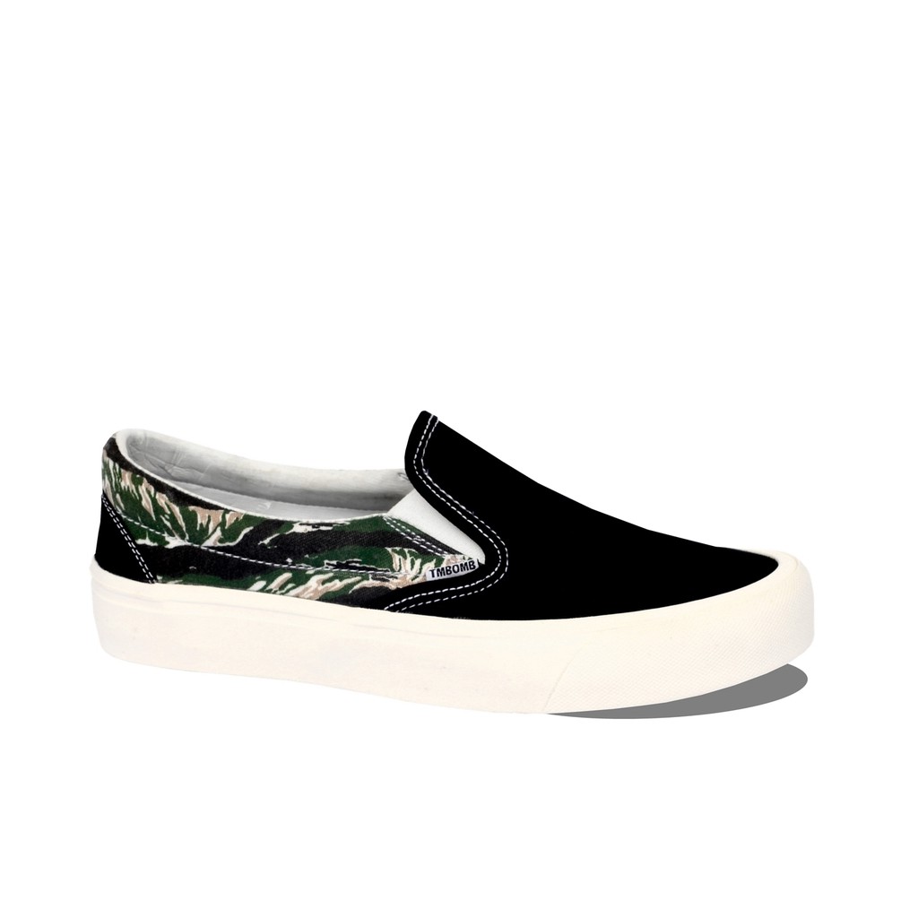 SEPATU TIMEBOMB VULCANIZED | SLIP ON TIGER CAMO GREEN