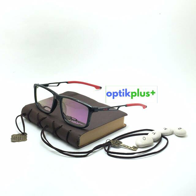 Frame Kacamata Pria Sporty, Plastik Fullframe, Gagang Metal Per