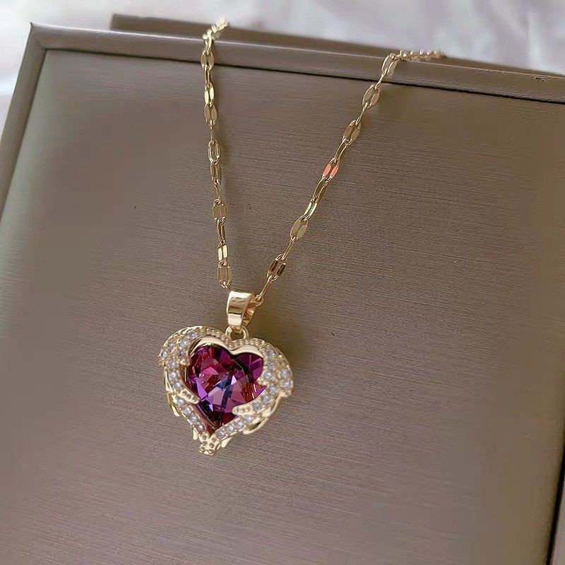 KALUNG TITANIUM LIONTIN LOVE MEWAH