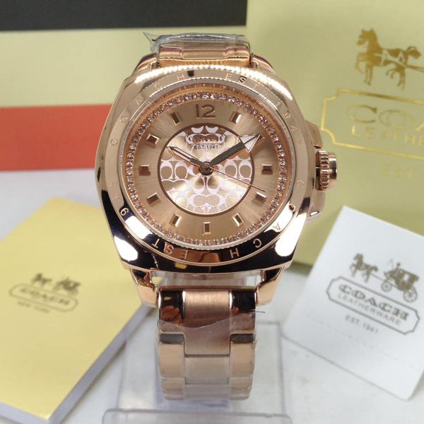 Jam Tangan Coach Est.1941 rosegold 37mm Original