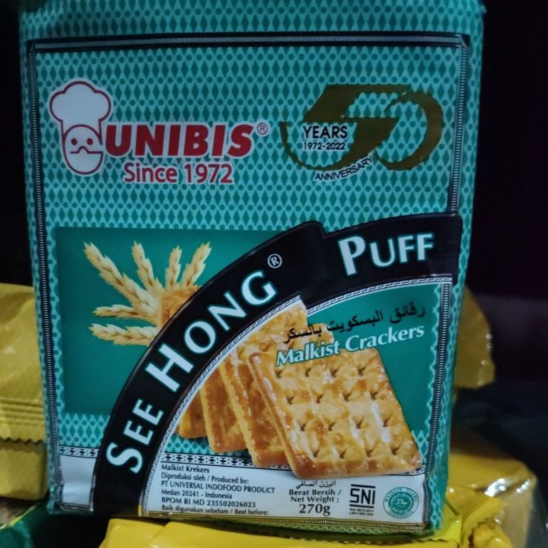 unibis see hong puff cream crackers biscuits malkist crackers 270g