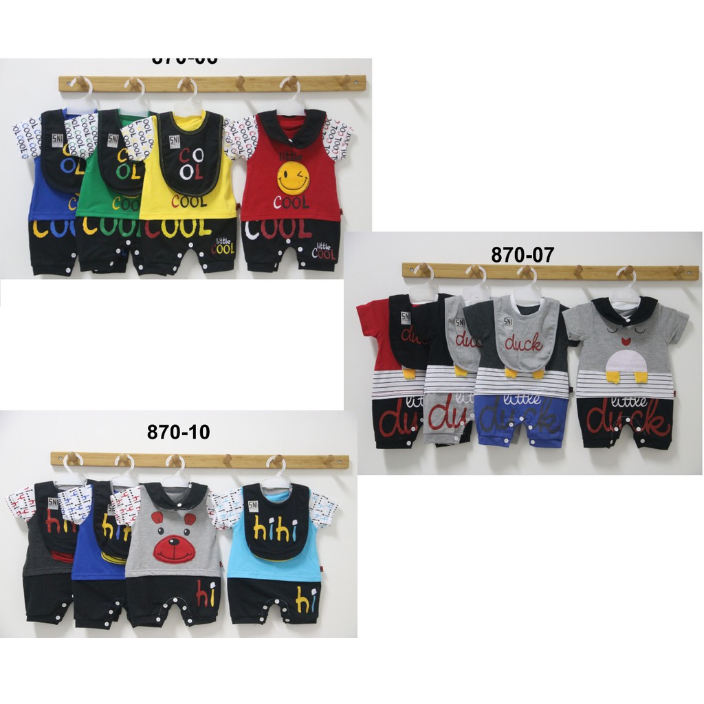 [BANYAK MOTIF] Jumper Segiempat 6-12bln / Baju Kodok LakiLaki / Jumper Bayi / Kaos Bayi Pergi IB