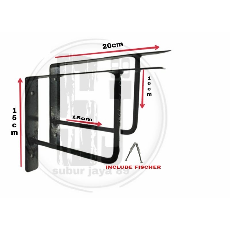 RAK BESI SIKU PENYANGGA/AMBALAN