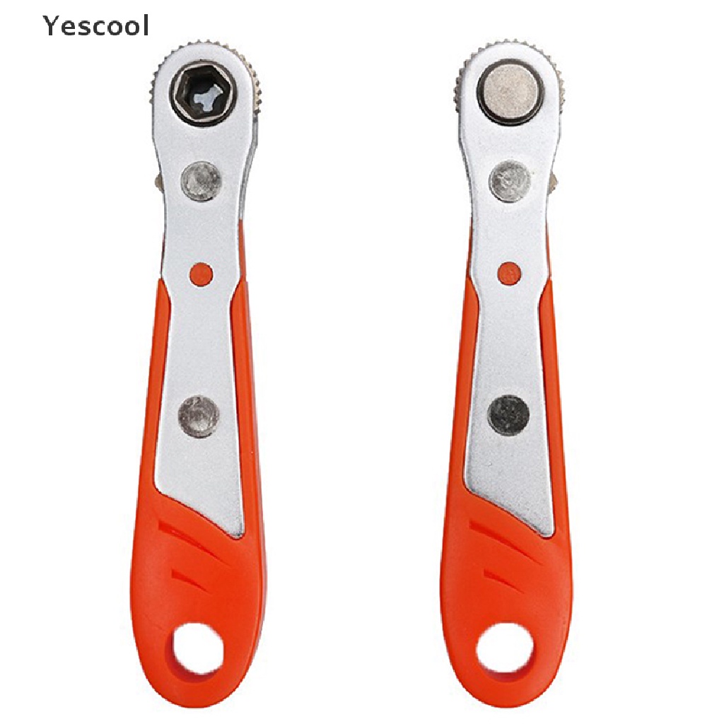 Yescool 1pc Obeng Ratchet Mini portable Adjustable 1 / 4 &quot;Hex Drive Bits