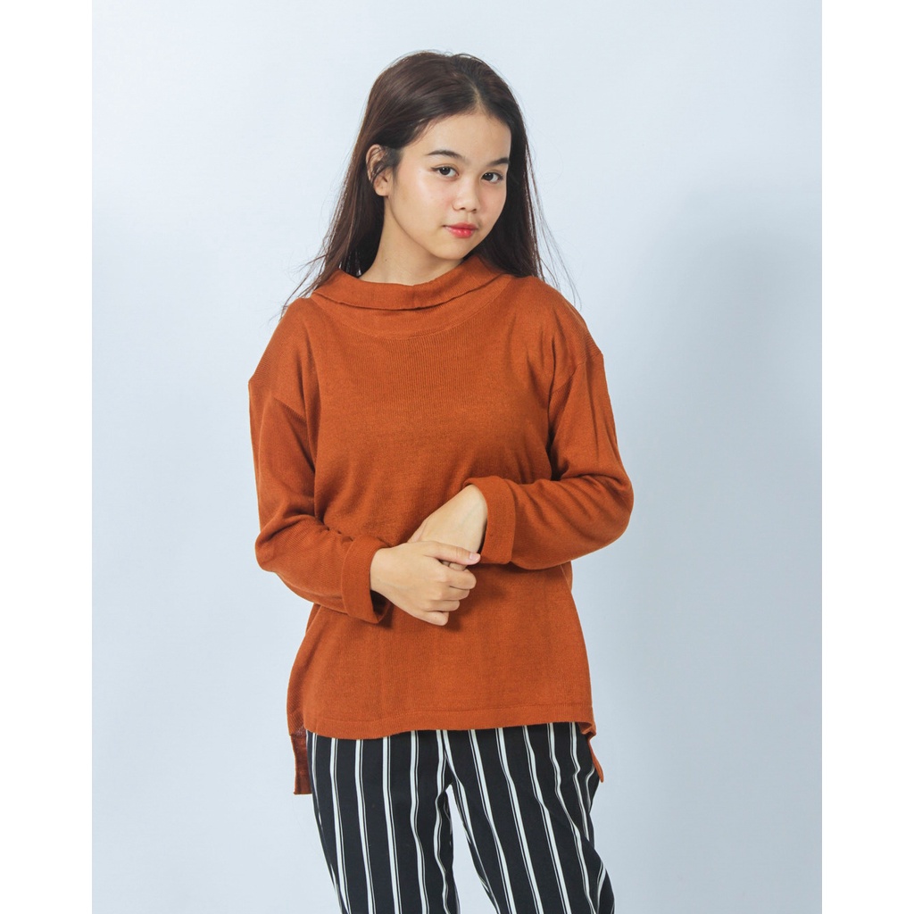 ZAHRA - Atasan Wanita Rajut Halus TURTLENECK KNIT Basic