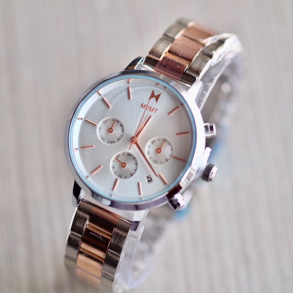 Jam Tangan Pria Wanita MVMT Chrono Tanggal Tali Rantai
