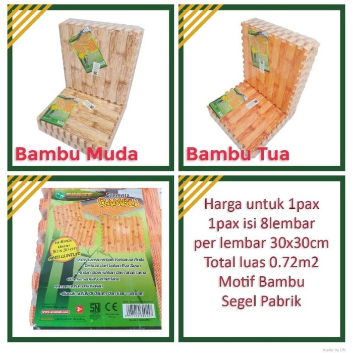 Tikar - Evamat Bambu Matras / Tikar / Karpet / Puzzle Alas Lantai