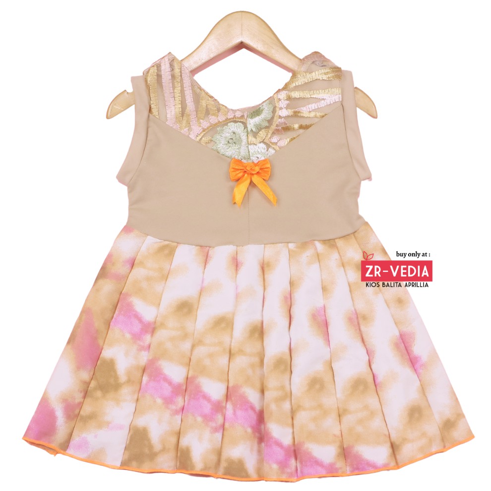 Dress Meira uk Bayi - 4 Tahun / Baju Kensi Anak Perempuan Import Gaun Brukat Pesta Dres Baby Murah