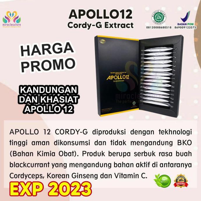 Herbal Apollo12 - Promo Termurah Exp 2022 - (1Bok) Apollo 12