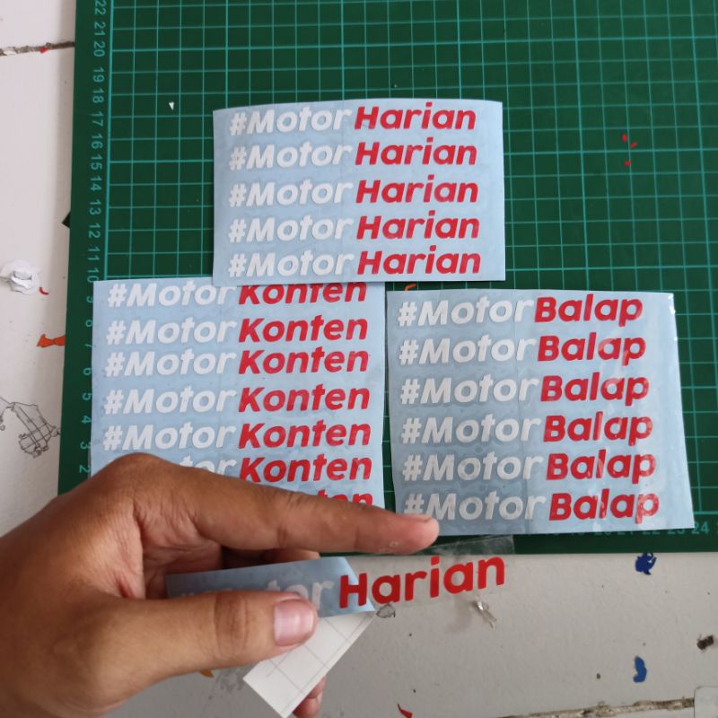 Sticker Motor Konten Motor Balap Motor Harian