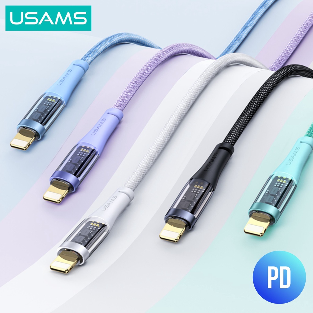 USAMS Icy Series Kabel Data Fast Charging Type C to Lightning PD 20W