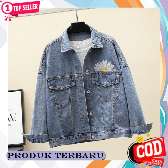 Jaket Jeans Wanita Korea Style - Jaket Levis Wanita Import - Jake Wk713 Perempuan Dewasa Remaja Le C