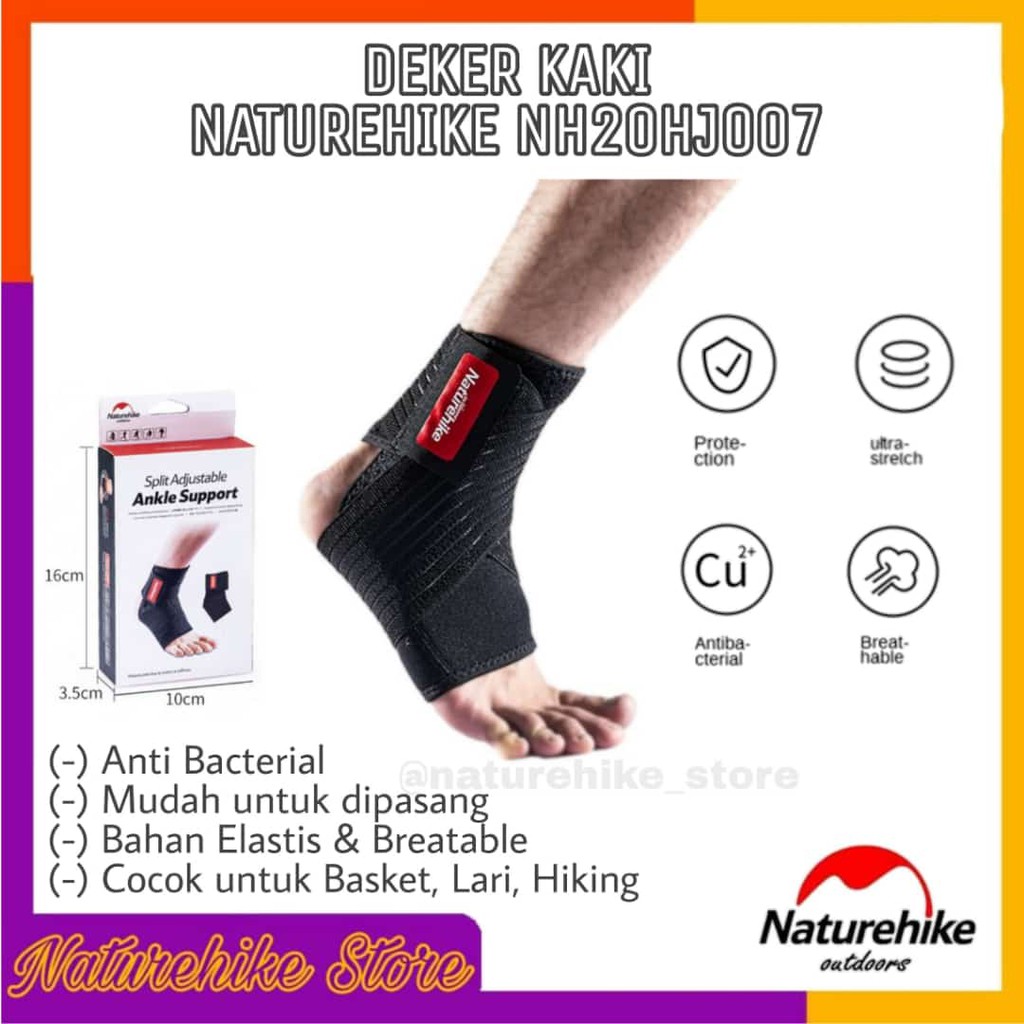Deker Kaki Pelindung Pergelangan Engkel Angkle Support Cidera Voli Volly Basket Naturehike NH20HJ007
