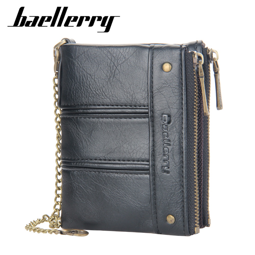 ORIGINAL BAELLERRY D3230 DOMPET UANG RANTAI BAHAN KULIT SINTETIS PREMIUM