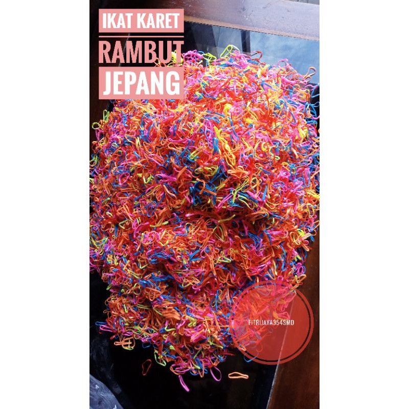 Ikat rambut karet jepang headband isi 15gr &amp; 50gr termurah samarinda