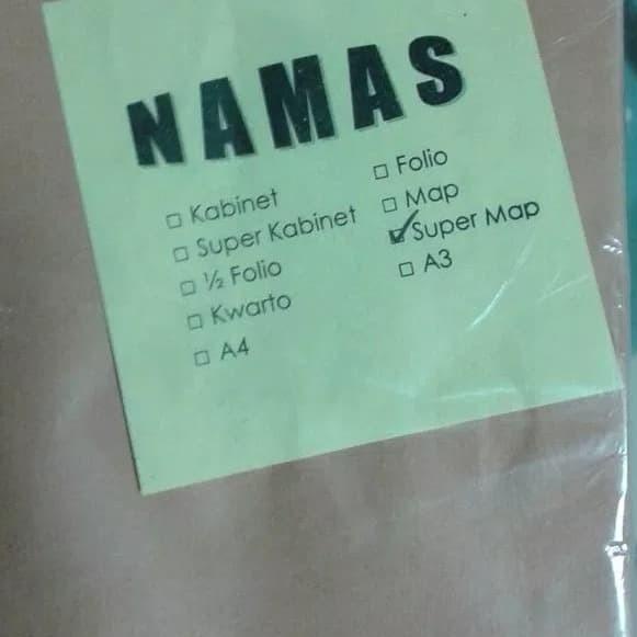 

➴ Amplop Coklat super map polos Namas / tricom 100 lembar lbr ➥