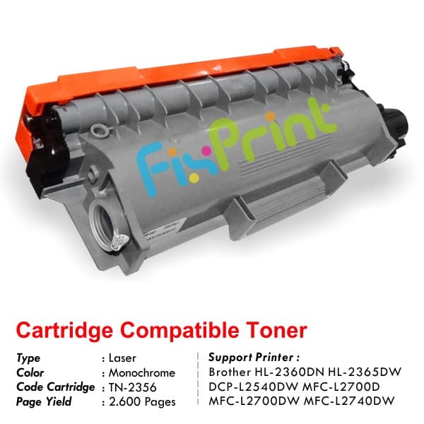 Cartridge Toner Compatible TN-2325 TN2325 TN 2325 Printer Brother FSB1322