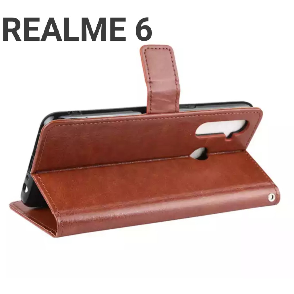 CASE FLIP WALLET REALME 6-FLIP CASE DOMPET KULIT DOMPET HP