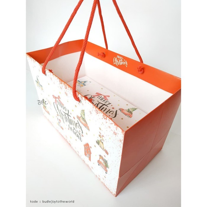 

(TERLARIS) (PPRBAG.JOYTOTHEWORLD) paperbag natal christmas iamcili 27x14.5x17