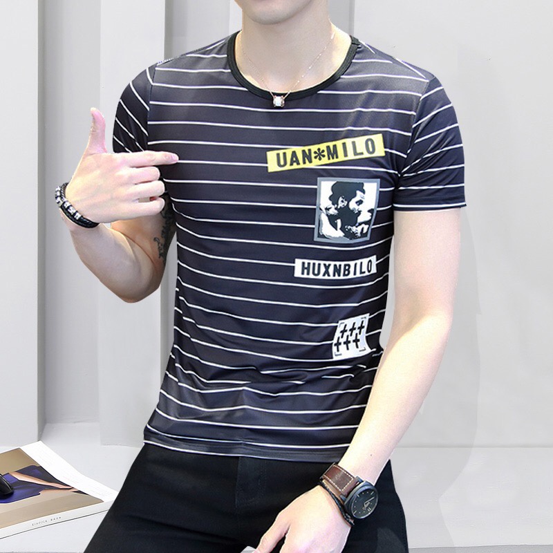 Kaos Pria Atasan Sutra Es Pria Lengan Pendek