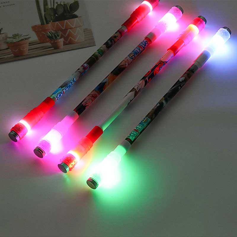 1pc Pulpen Gel Led Flexible Anti Stress Warna Acak Untuk Stationery Sekolah / Kantor