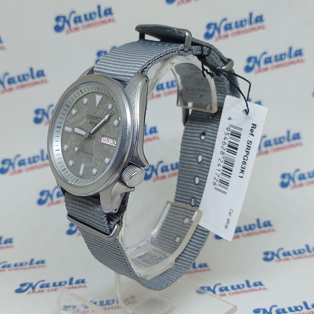 Seiko 5 Sports SRPG63K1 Automatic Grey Pattern - Jam Tangan Pria SRPG63