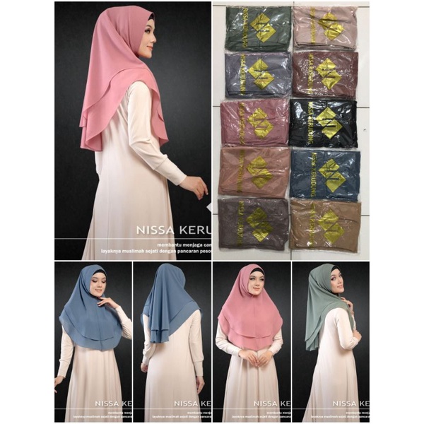 Khimar 2 Layer Ceruty KNK-M1N1