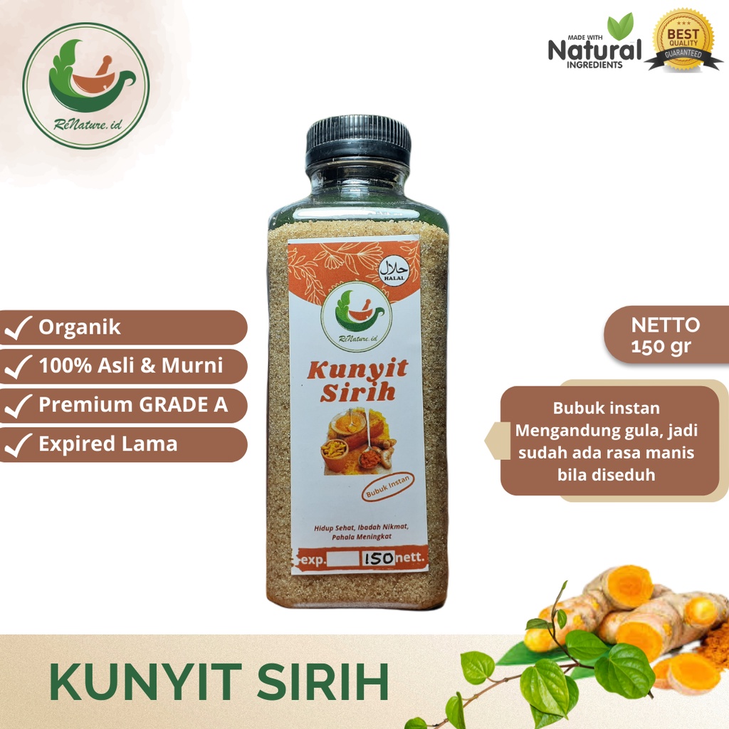 

PROMO!!! BUBUK JAMU KUNYIT SIRIH 150 GRAM RENATUREID / BUBUK INSTAN KUNIR DAUN SIRIH KUNING ASAM JAWA