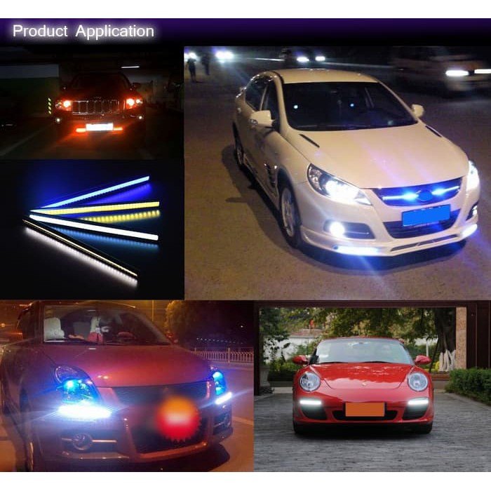 LED COB DRL Fog Light lampu Kabut Mobil Waterproof Anti Air *LDM14