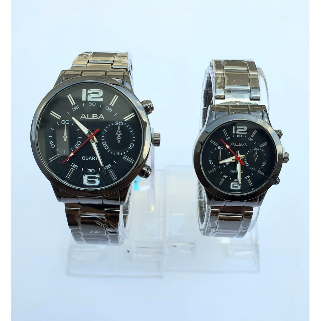 Jam tangan pasangan ALBA OFF Rantai Stainless