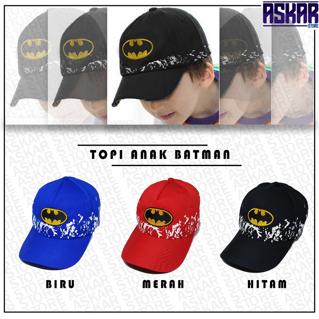 Topi Anak Batman / topi anak / topi anak laki / topi anak laki laki / topi anak laki laki 2 tahun / topi anak laki laki 3 tahun / topi batman anak laki laki / Topi Anak Cowok