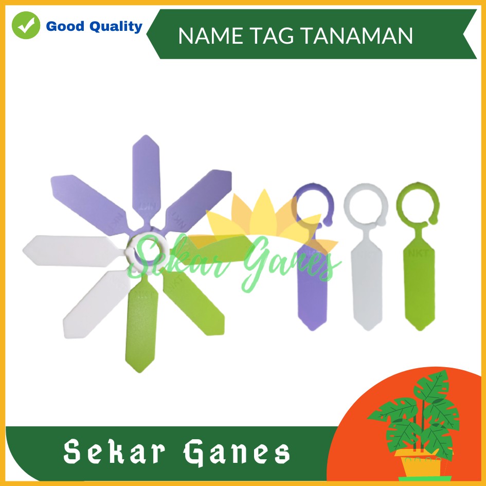 Sekarganes Name Tag Tanaman Nkt Warna Warni Name Tag Bahan Tebal Penanda Label Name Tag Tanaman Anti Air Hias Plant Label Marker Semai Benih Bibit Label - Isi 20pcs