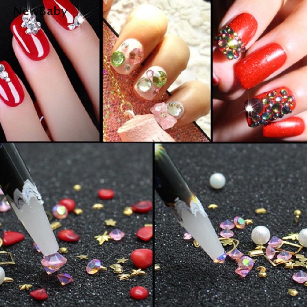 Newbaby Pensil Dotting Untuk Mengambil Berlian Imitasi Hiasan Nail Art