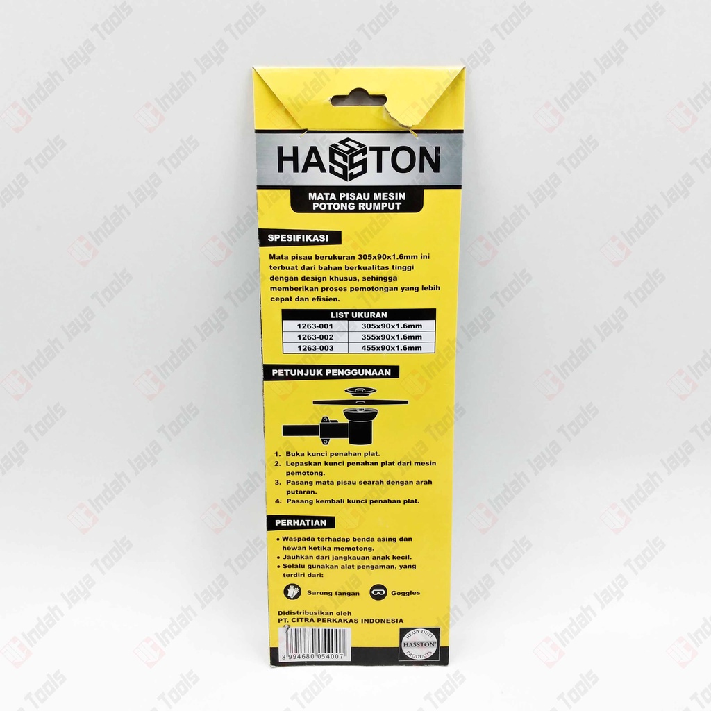 HASSTON 1263-001 Mata Pisau Potong Rumput 305 mm Brush Cutter Blade