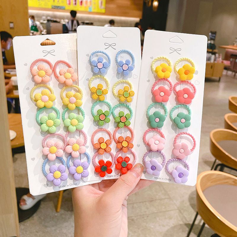 (10 pcs)SET IKATAN RAMBUT KOREA ANAK ICON KARAKTER LUCU / IKAT RAMBUT ANAK KOREAN STYLE(packingan PLASTIK)