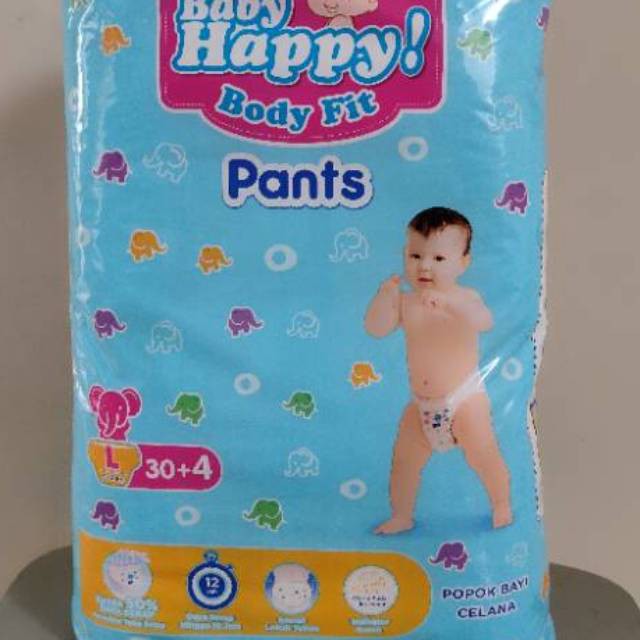 Baby Happy Body Fit Pants M34+4 atau M34 / L30+4  atau L30/L28 exp 2024  -  MURAH