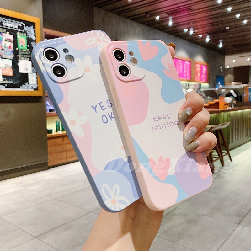 Case Desain Bunga Chrysanthemum Keep Smiling Untuk OPPO Reno 6 Reno 6Z A15S A15 A16 A5S A3S A5S A12 Realme8 Pro C11 C12