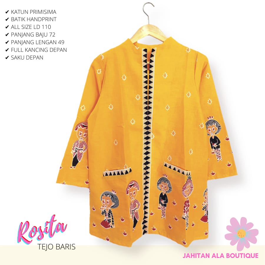 Blus rosita tejo baris batik solo atasan kerja