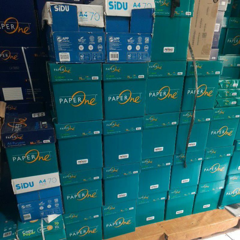 

HVS A4 75 GRAM PAPERONE BOX (5 RIM) Ready Stock Produk Terlaris dan Termurah