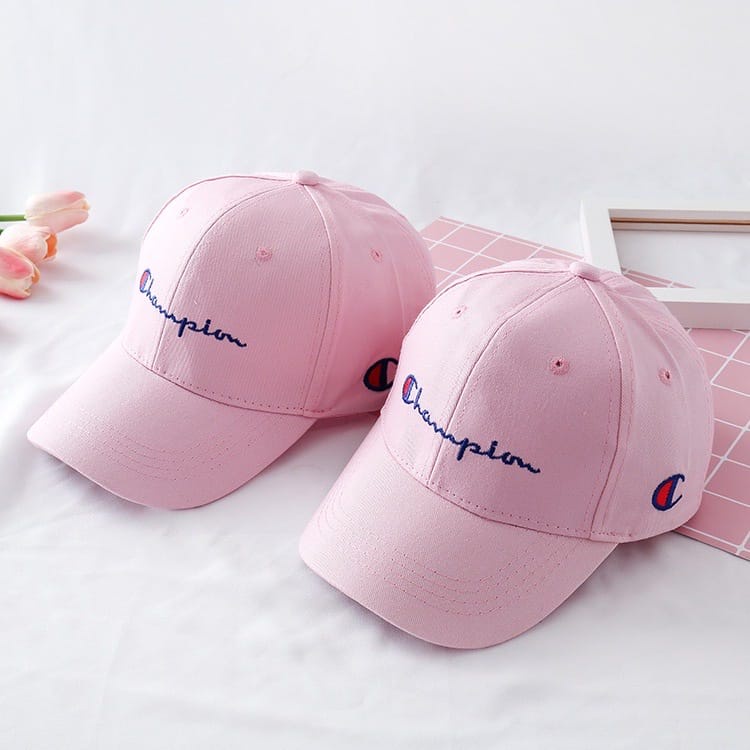 Topi Baseball Champi0n Pria  dan wanita Polos Sport Hitam Premium Lokal bisa bayar di tempat