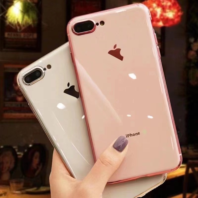 Plating Metal Lens Casing Soft Case Iphone 6 Plus 6sPlus 7 Plus 8 Plus X/XS/XR/XSMAX untuk iPhone pelidungbahan cover